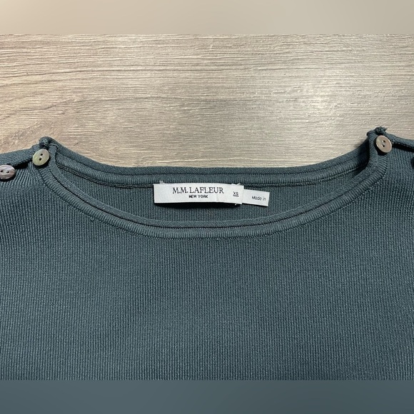M.M Lafleur Malin Top Jardigan Knit‎ Sweater Deep Sea Green Sz XS - Picture 4 of 9